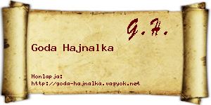 Goda Hajnalka névjegykártya