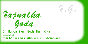 hajnalka goda business card